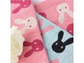 12 Inch Three-layer Gauze Rabbit/Strawberry Jacquard Washcloths Hand Towel