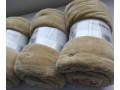 Soft Longpile Microfiber Velvet Bed Blankets/Throws King Size 71" x 79" Light Brown