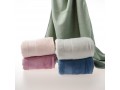 Solid Thick Soft 100% Bamboo Bath Towels with Fancy Satin Various Colors 28"x55"