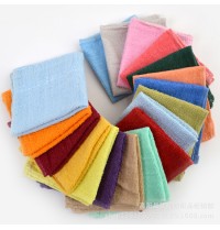 Cheap High Quality Cotton Kitchen Towel Washcloth with Satin 11"x11" Various colors