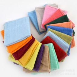 Cheap High Quality Cotton Kitchen Towel Washcloth with Satin 11"x11" Various colors