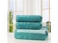 High Quality Dyed Cede Checked Towel Set (2pcs Hand Towels+1pc Bath Towel)