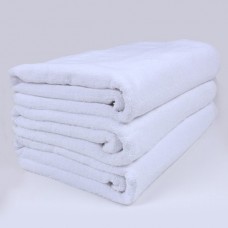 Super Large Premium Hotel Cut Pile Cotton Bath Towels 32/2S 35x71 inch White