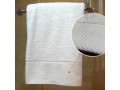 HIgh Quality 16S Cotton Big White Bath Towel Wide Fancy Satin 30x59 inch
