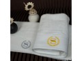 HIgh Quality 16S Cotton Big White Bath Towel Wide Fancy Satin 30x59 inch