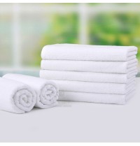 Cheap Cotton White Bath Towel Hotel Khan Steam 28x55 inch 350G