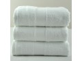 Soft Thick Cotton Dots Embossing Hotel Bath Towel 28"x59" 500G White/Orange