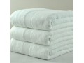 Soft Thick Cotton Dots Embossing Hotel Bath Towel 28"x59" 500G White/Orange