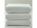 Soft Thick Cotton Dots Embossing Hotel Bath Towel 28"x59" 500G White/Orange