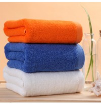 Whoiesale Cotton Hotel Bath Towels 30x71 inch White/Orange/Blue