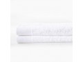 Premium Pakistan Cotton Wide Fancy Satin White Hotel Bath Towel 31.5x59 inch 