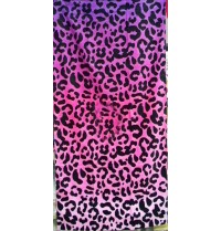 BIg Pink Leopard Velour Beach Towel 30x63 inch