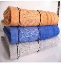 Superior Thick Bamboo Cotton Hand Towels with Wide Satin 13”x30“ 