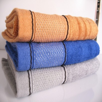 Superior Thick Bamboo Cotton Hand Towels with Wide Satin 13”x30“ 