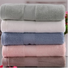 Bamboo Solid Thick Hand Towels 13.4x30 Inch with Satin