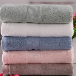 Bamboo Solid Thick Hand Towels 13.4x30 Inch with Satin